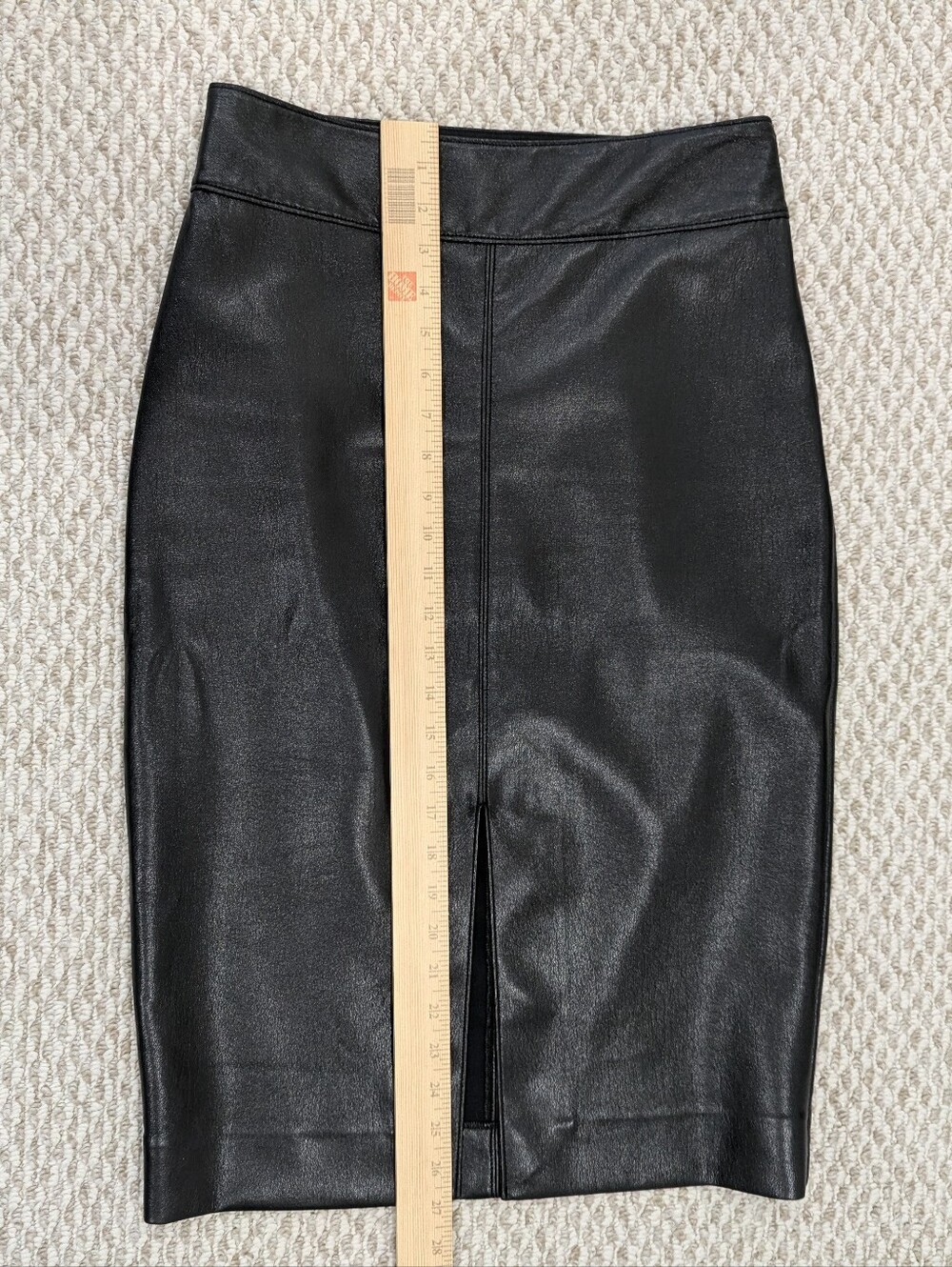 Babaton Aritzia Pegu Skirt Size 6 Vegan Leather Midi High Waist - Picture 13 of 14